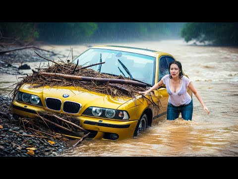 Full Video: BMW 528i E39 Half-Destroyed by Flood, Genius Girl Single-Handedly Saves and Restores It