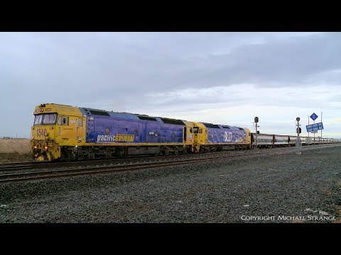 Pacific National 7732V Grain Train Departs Gheringhap - PoathTV Australian Railways