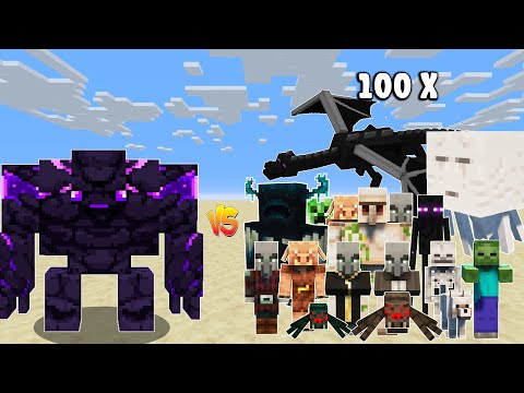 GOLEM | Ender Golem vs All MOBS in Minecraft x100 | Minecraft Mob Battle