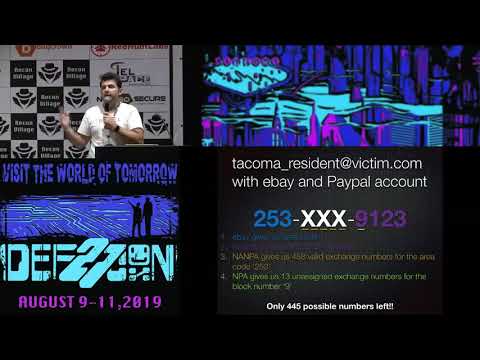 DEF CON 27 Recon Village - Martin Vigo - From email address to phone number video