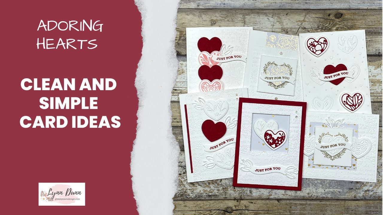 Clean and Simple Adoring Hearts Card Ideas