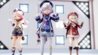 [MMD]ぴこぴこ東京/クレー&七七&ディオナ