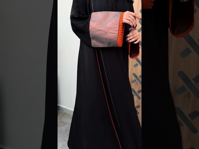 عباية انترنت كوري  نص كلوش اكمام تفتة كريشة