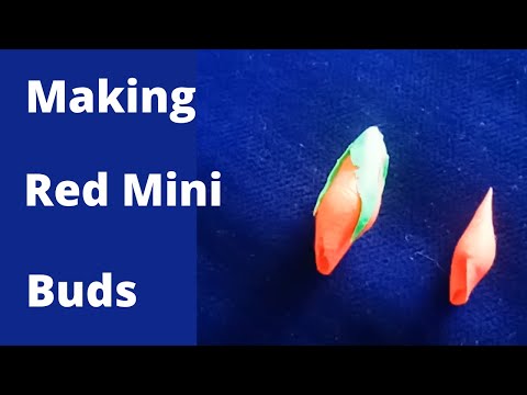 How To  Make Flower Buds | Mini Buds | Red Mini Buds | Rose Buds | Afshan Artwork