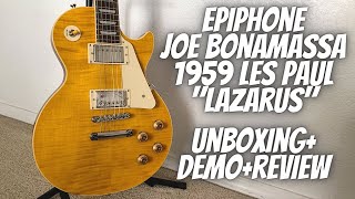 Video thumbnail for NEW GUITAR DAY! EPIPHONE JOE BONAMASSA "LAZARUS" 1959 LES PAUL STANDARD UNBOXING/PLAYING/REVIEW! by DenDenBMX