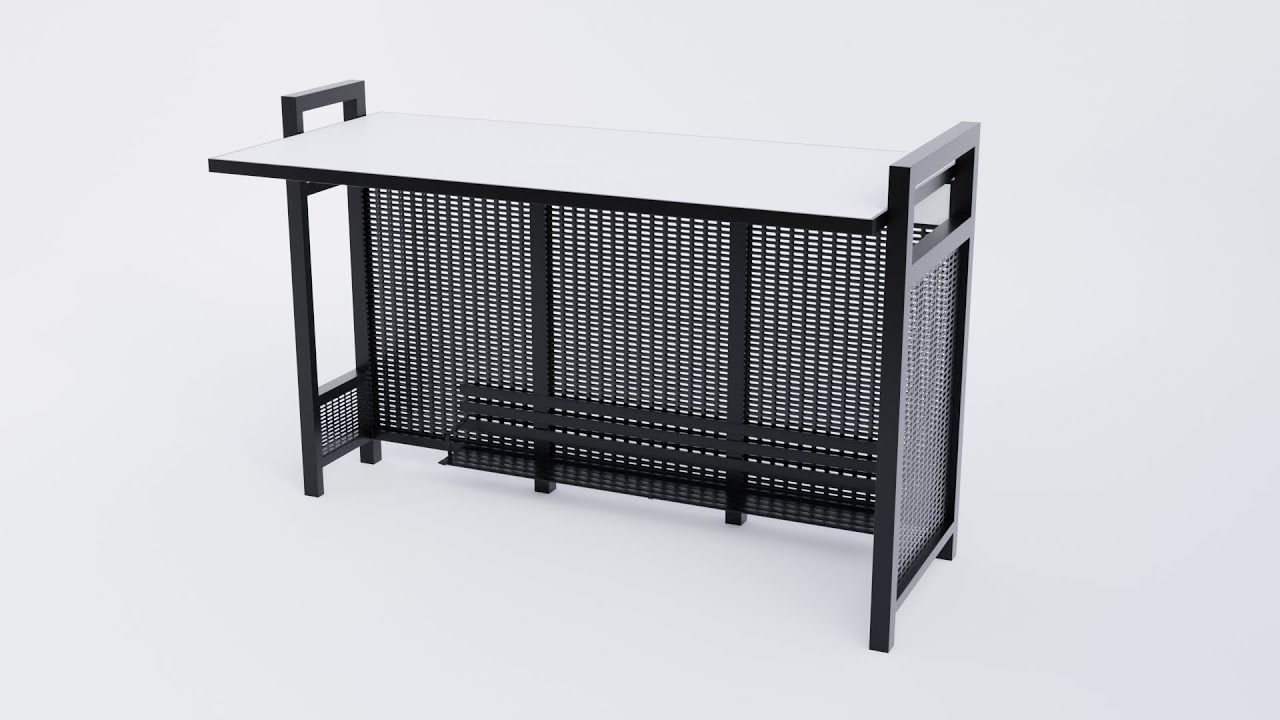 Bus Stop Shelter 4 3D Model