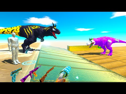 FPS PERSPECTIVE & BATMAN T REX DEATH FALL - Animal Revolt Battle Simulator