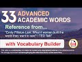 33 Advanced Academic Words Ref From What If Women Built The World They Want To See TED Talk