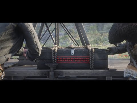 Forbidden to smoke near explosives in RDR2 - Funny scene !