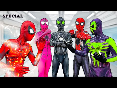 TEAM SPIDER-MAN vs ALIEN SUPERHERO ( Special MANSION BATTLE ) - Bunny Life