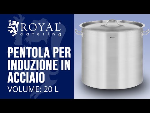 Pentola in acciaio inox Pentola a induzione da 35 cm Pentola da 35 litri