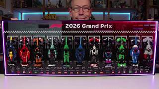 All LEGO Speed Champions F1 Cars on Display Wall Frame from Icuanuty