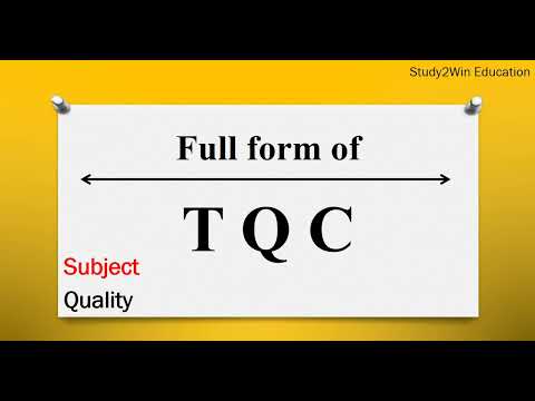 TQC ka full form l Full form of TQC in English l Subject   Total Quality Control