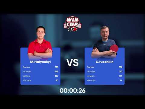 19:30 Mykola Halynskyi - Oleksandr Ivashkin West 3 WIN CUP 18.08.2022 | TABLE TENNIS WINCUP