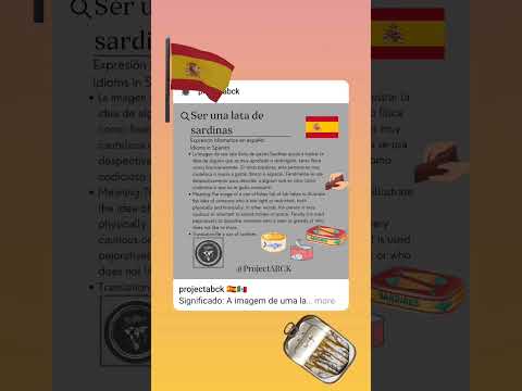 🇪🇸 Idioms in Spanish/Expresión idiomática en Español-Ser una lata de Sardinas