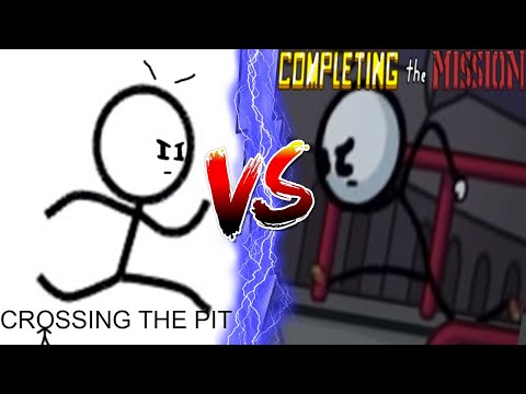 The Henry Stickmin Collection VS Crossing the Pit (Old vs New)