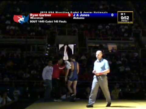 Cadet Greco-Roman Finals 145 pounds - Ryan Gartner vs. J.A. Jones