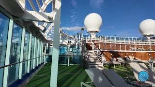 Ruby Princess Upper Deck Walk | Peaceful Views Over the Lido Pool