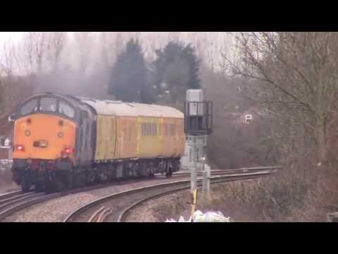 Network Rail DBSO 9703 & DRS 37604 pass Through Long Eaton 28/02/15