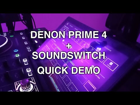Denon Prime4 + Soundswitch (control devices)  - QUICK DEMO - flash warning