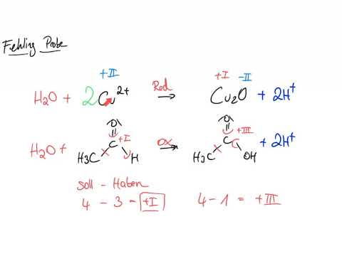 Redoxgleichungen aufstellen (Beispiel, Fehlingprobe)