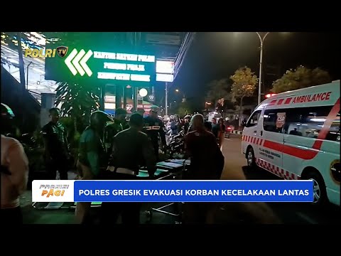 POLRES GRESIK GERAK CEPAT EVAKUASI KORBAN KECELAKAAN LANTAS