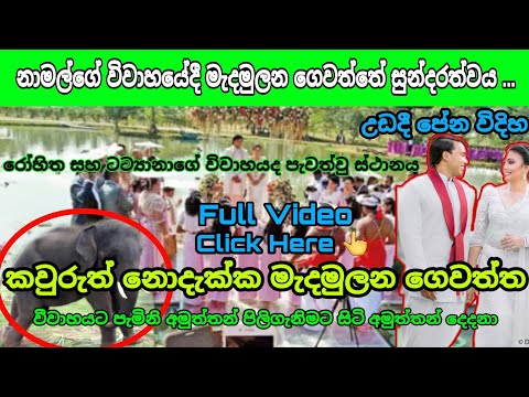 Namal Rajapaksha  Garden Decoration For Wedding  | Namal & Roshitha  Wedding Location | Video