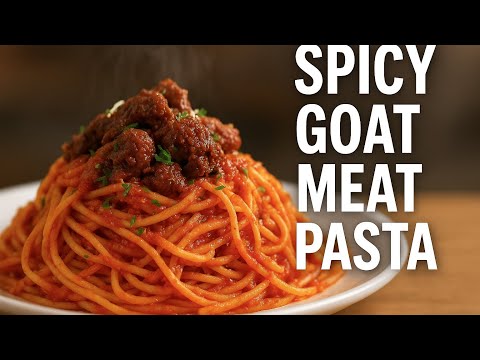 HOW TO MAKE JOLLOF SPAGHETTI | SPICY GOATMEAT JOLLOF PASTA RECIPE  