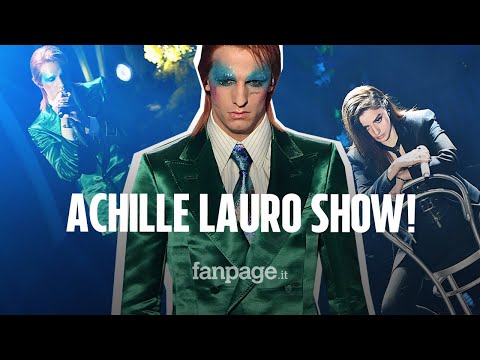 Sanremo 2020 è Achille Lauro Show: arriva sul palco vestito da David Bowie