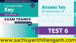KET Listening - A2 Key for Schools EXAM TRAINER Tests 6 - OXFORD | KET PET Mr Mol