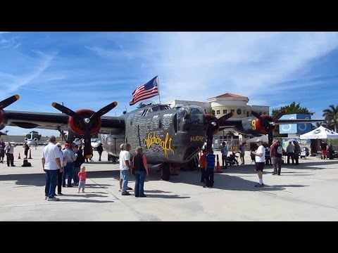 B-24 Liberator Bomber WWII. Video tour inside and out. Collins Foundation.