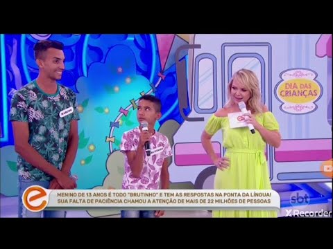 BRUTINHO NO FAMOSOS DA INTERNET PROGRAMA DA ELIANA ( TEVE VÁRIAS PATADAS)