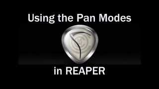 Using the Pan Modes in REAPER