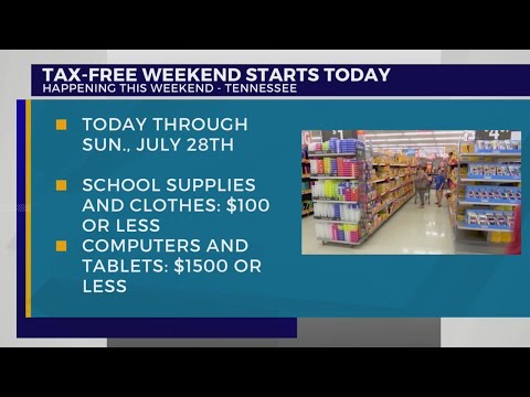 Tax-free weekend is back in Tennessee: here’s a list of exempt items