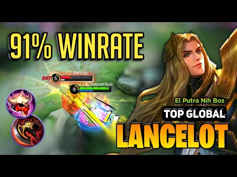 91% WINRATE! Lancelot Best Build 2023 [ Lancelot Top 1 Global Gameplay ] El Putra Nih Bos - MLBB