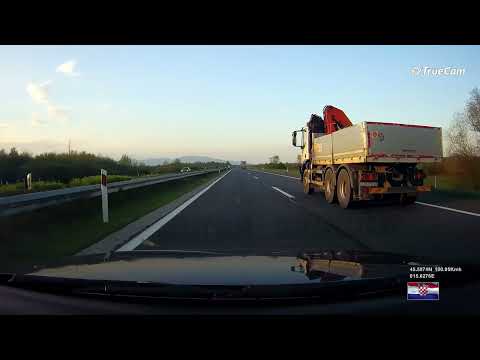 Driving on the highway : Karlovac - Zagreb from Karlovac to the turn for Jastrebarsko