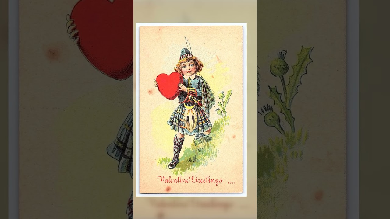 Valentine Greetings, Divided Back Postcard, Early 1900s Video