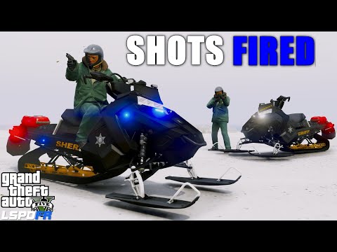 New Blaine County Sheriff Snowmobile - Fatal Shootout In GTA 5 LSPDFR Police Mod