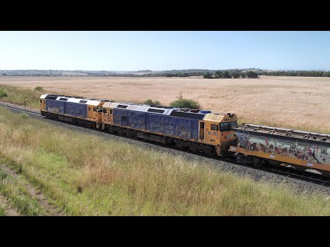 Broad Gauge Pacific National Grain Train Departs Gheringhap (20/12/2022) - PoathTV Railways