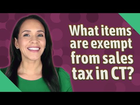 What items are exempt from sales tax in CT?