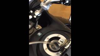 Completely drain fuel injected motorcycle tank