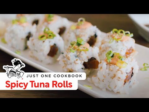 How To Make Spicy Tuna Rolls (Recipe) スパイシーツナロール寿司の作り方 (レシピ)