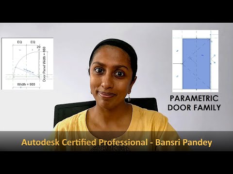 EP57 | Revit Beginner Program | Parametric Door Family Basics | Bansri Pandey