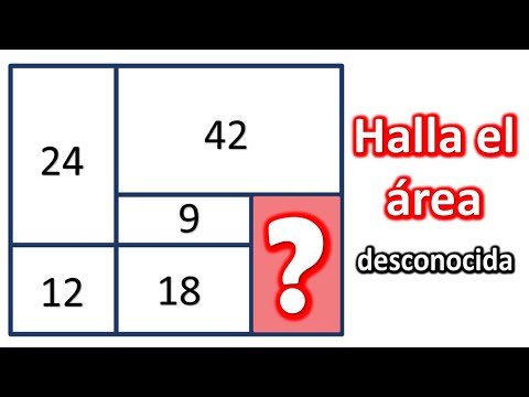 Halla el área sombreada desconocida