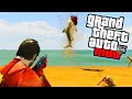 GTA 5 PC Mods SHARK O MATIC GUN MOD SHOOT MANEATER SHARKS MOD GTA 5 Mod Funny Moments