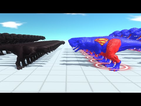 2 TREX Carnivorous Dinosaur vs Herbivorous Dinosaur | Animal Revolt Battle Simulator  | ARBS