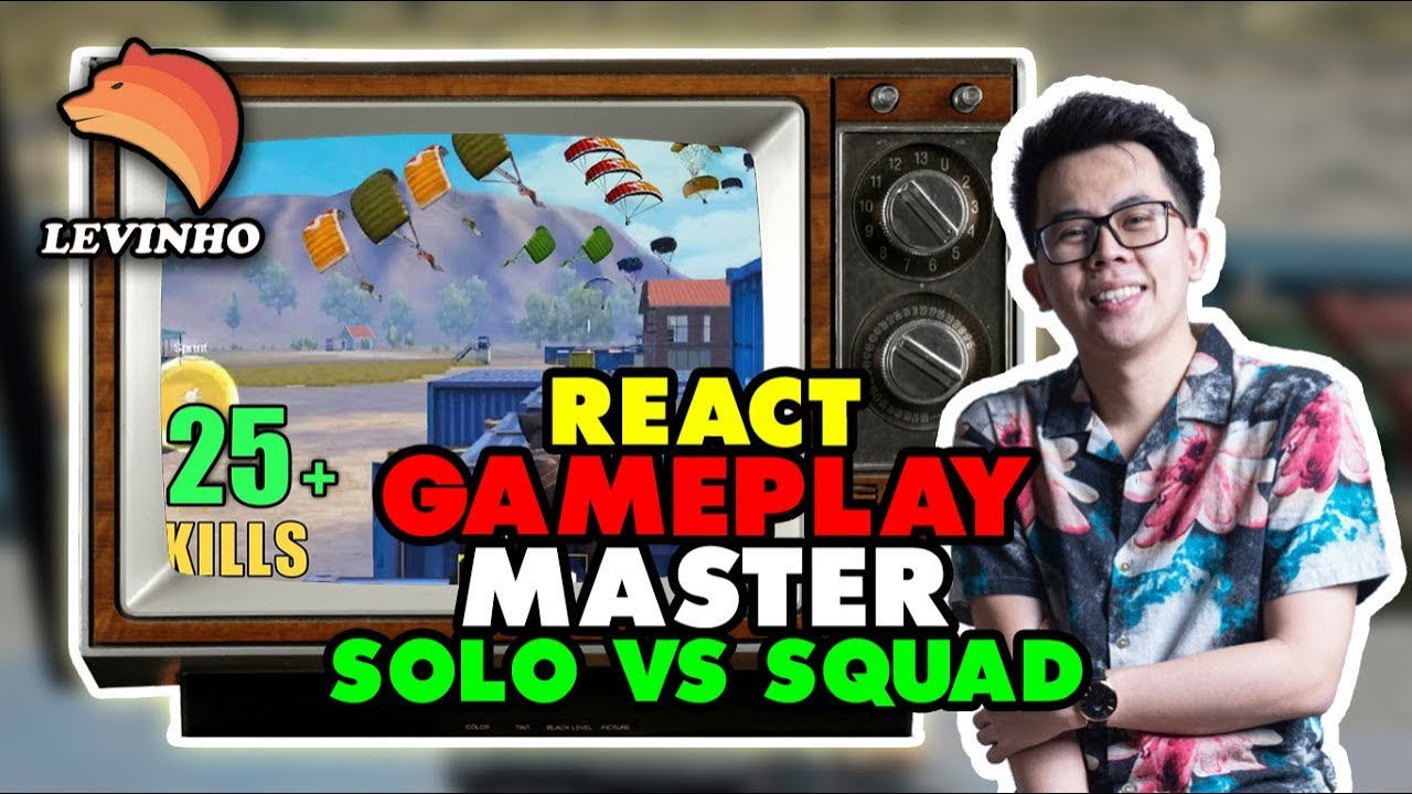 REACT GAMEPLAY MASTER SOLO VS SQUAD 