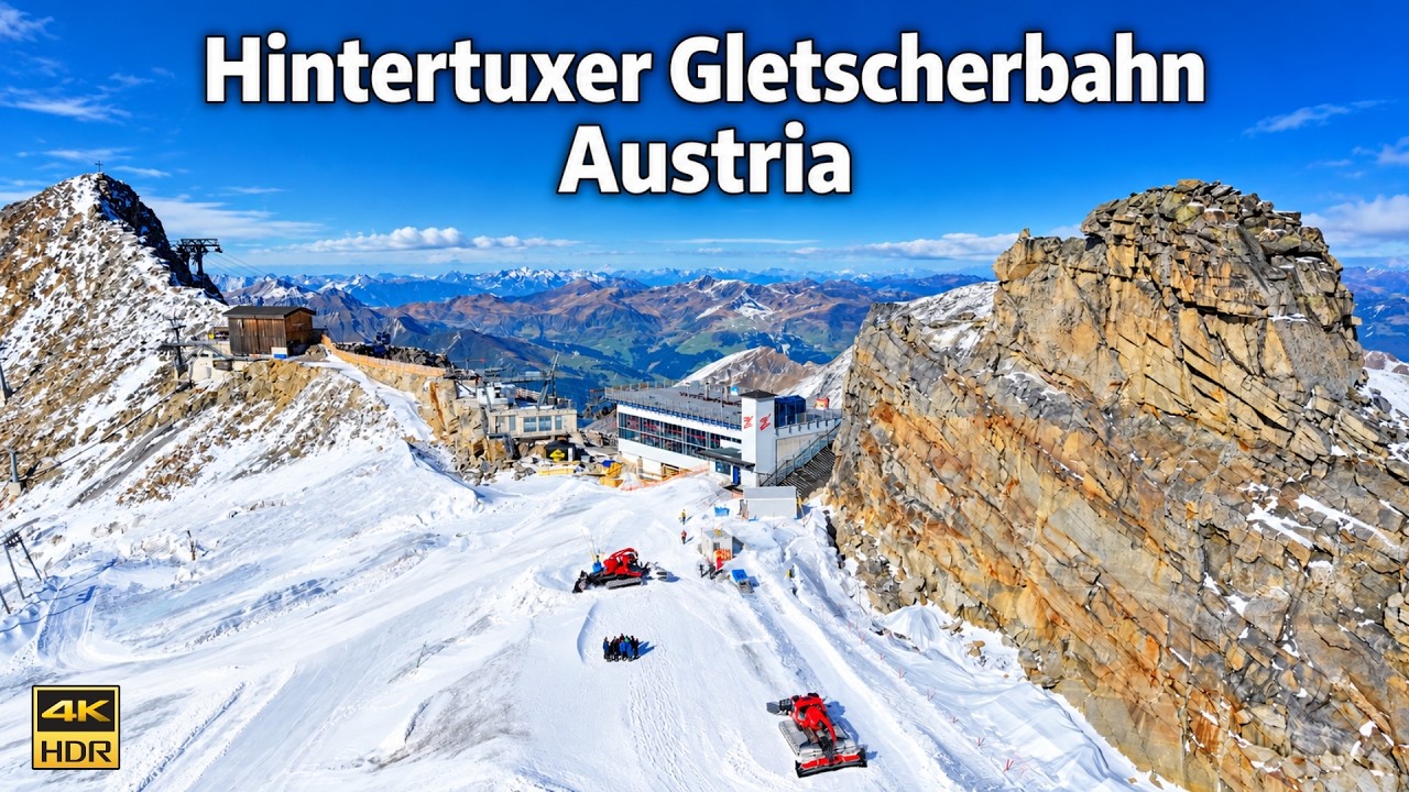 Hintertuxer Gletscherbahn Austria 🇦🇹 | Epic Gondola Ride to 3,250m in 4K