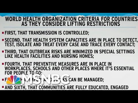 , title : 'U.S. Not Remotely Ready To Re-open, According To WHO Criteria | Rachel Maddow | MSNBC'