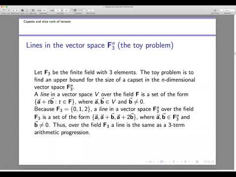 NYNTS - 2021-11-18 Mel Nathanson - Capsets and the slice rank of tensors